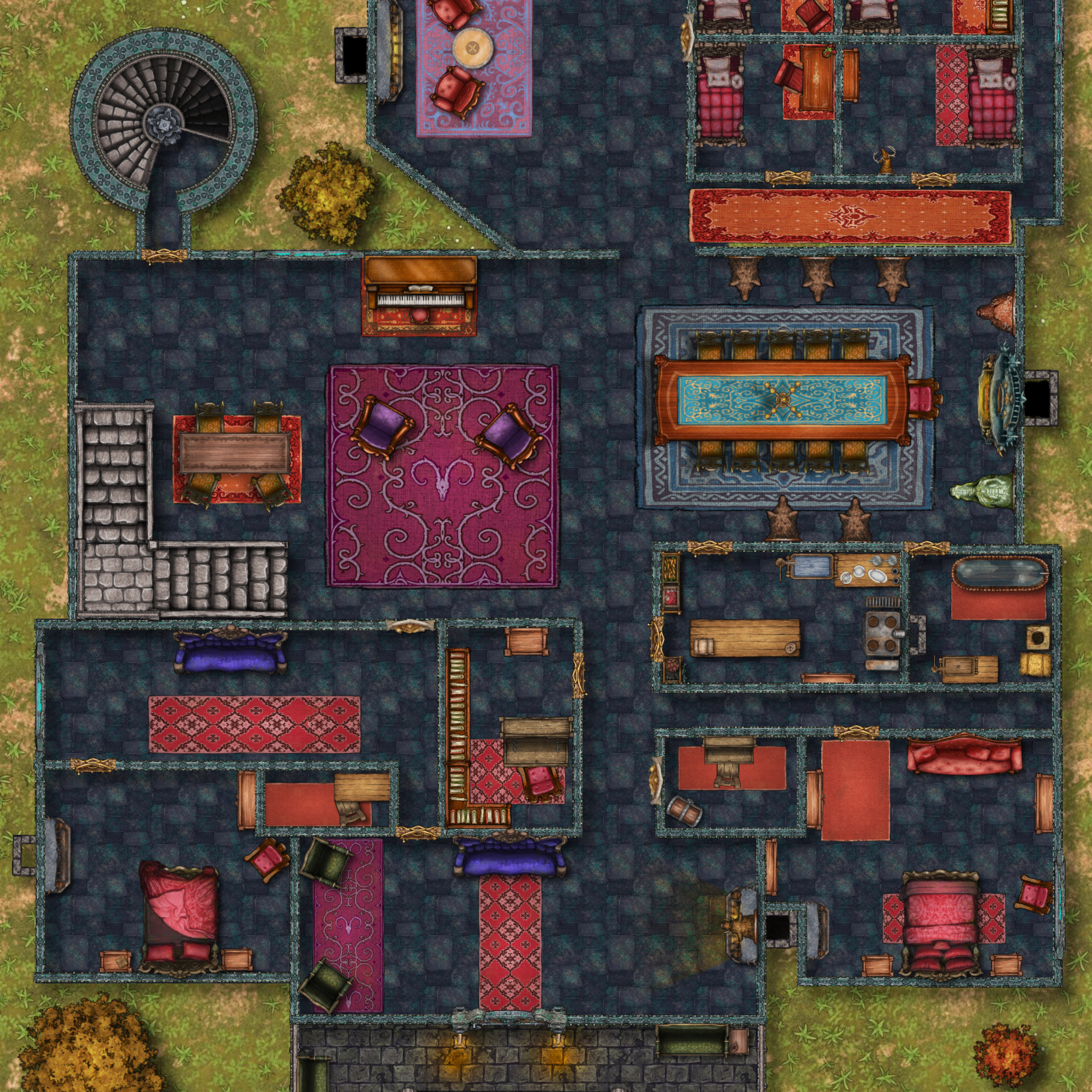 Mansion DND Battle Map
