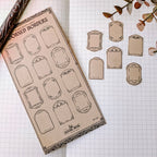 Sticker Adorned Borders-Kraft Sticker Sheet