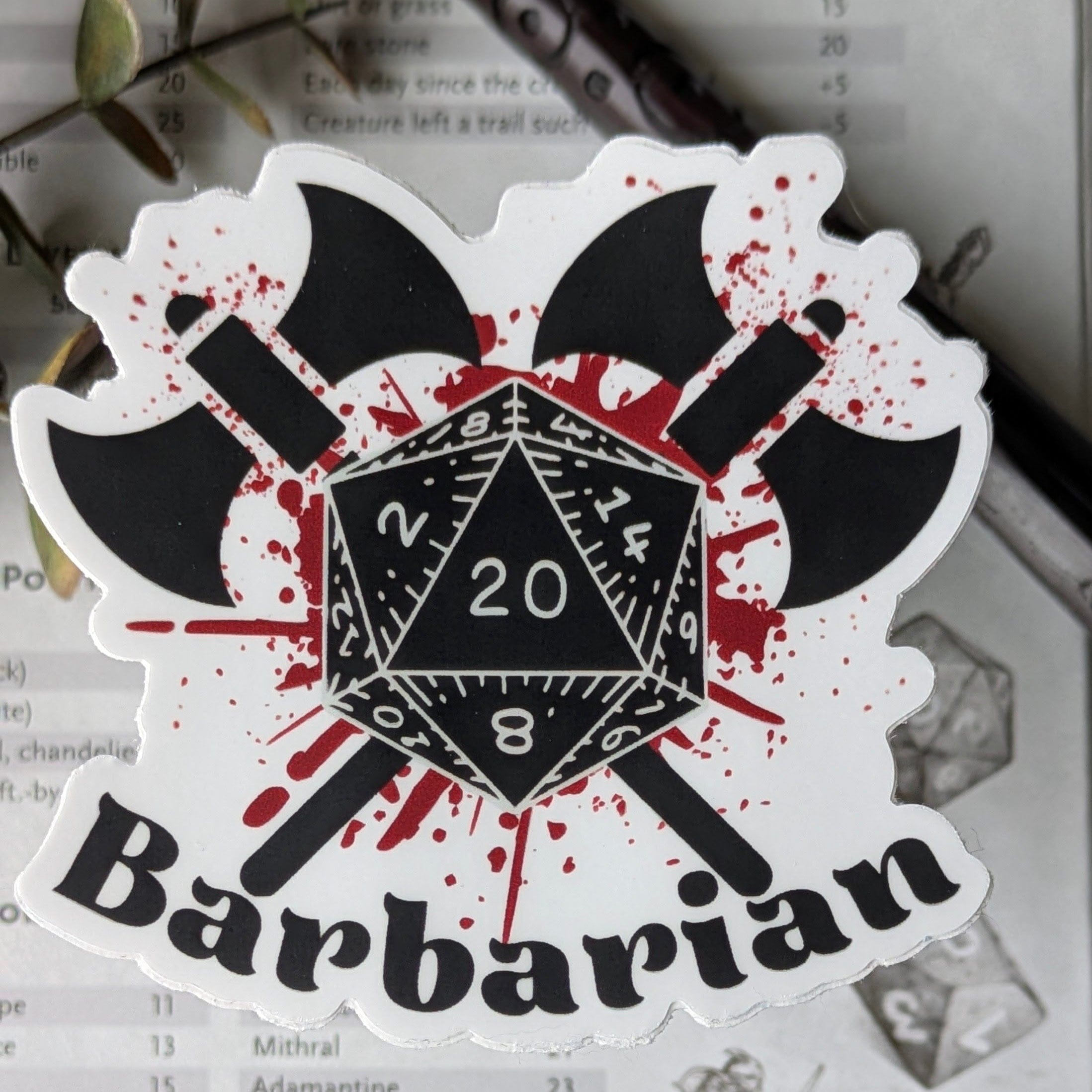 Sticker Barbarian DnD Sticker