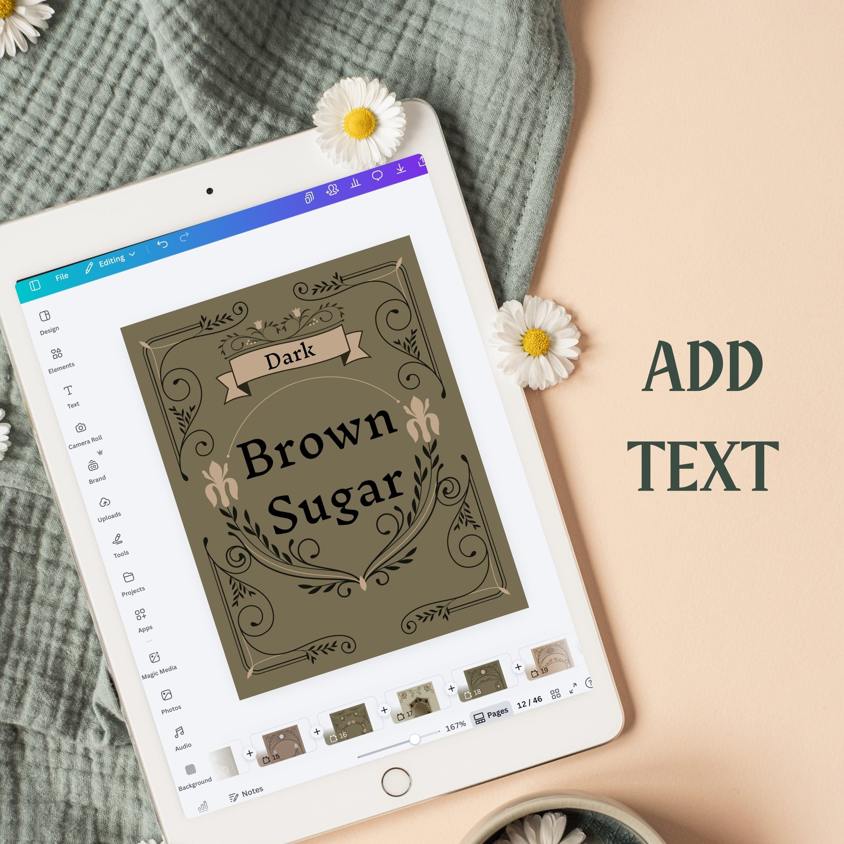 Digital Label Blank Cottagecore Labels