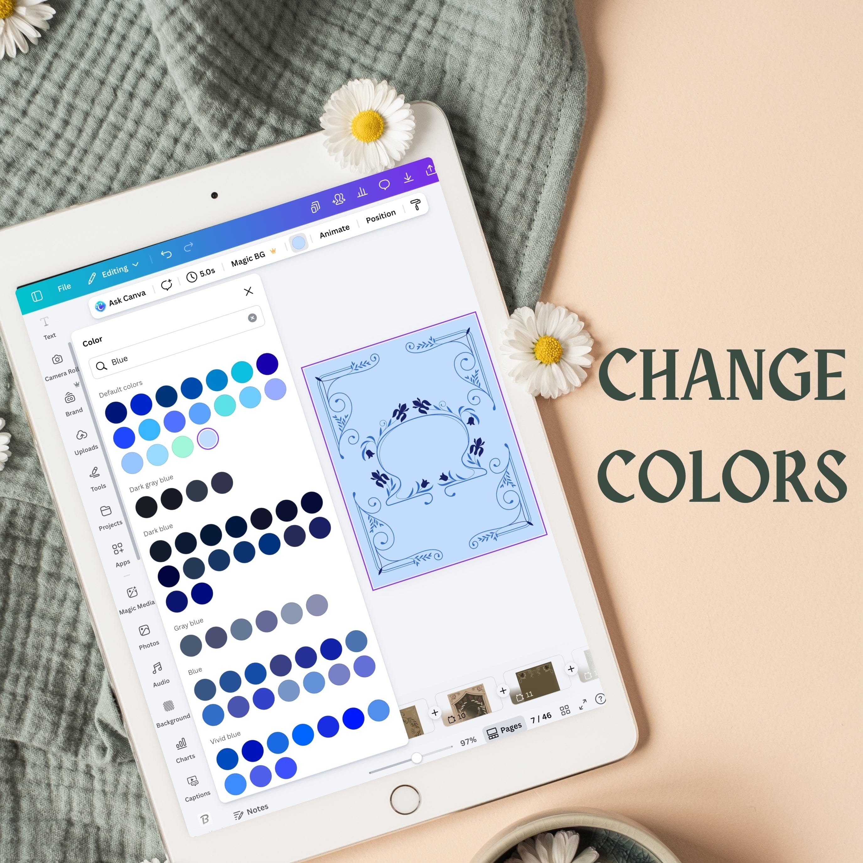 Digital Label Blank Cottagecore Labels