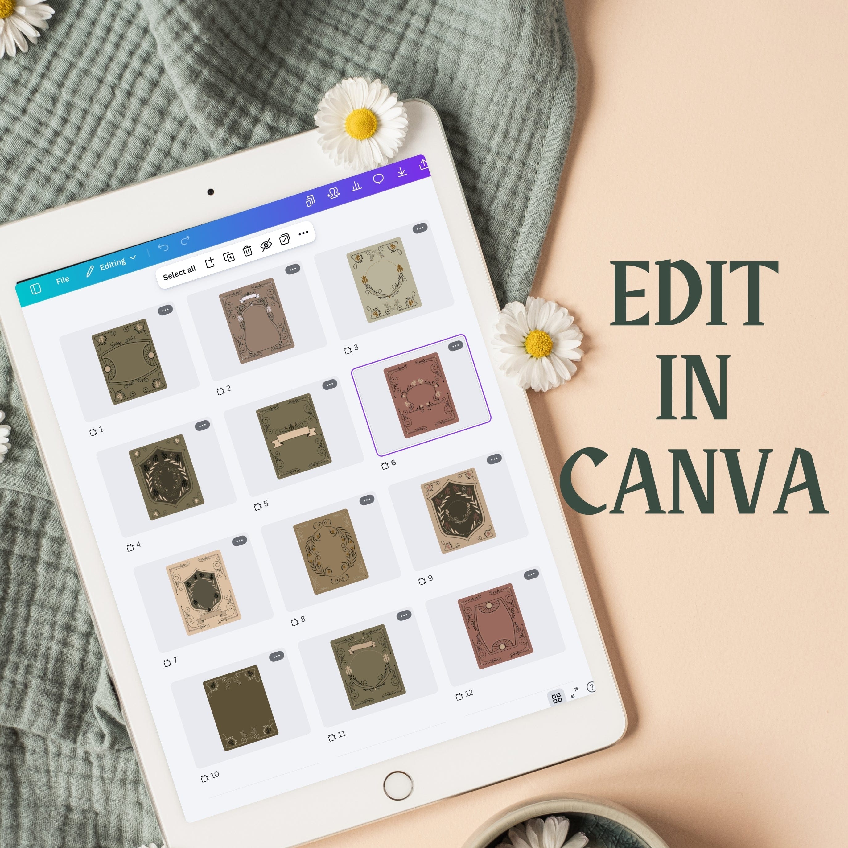 Digital Label Blank Cottagecore Labels