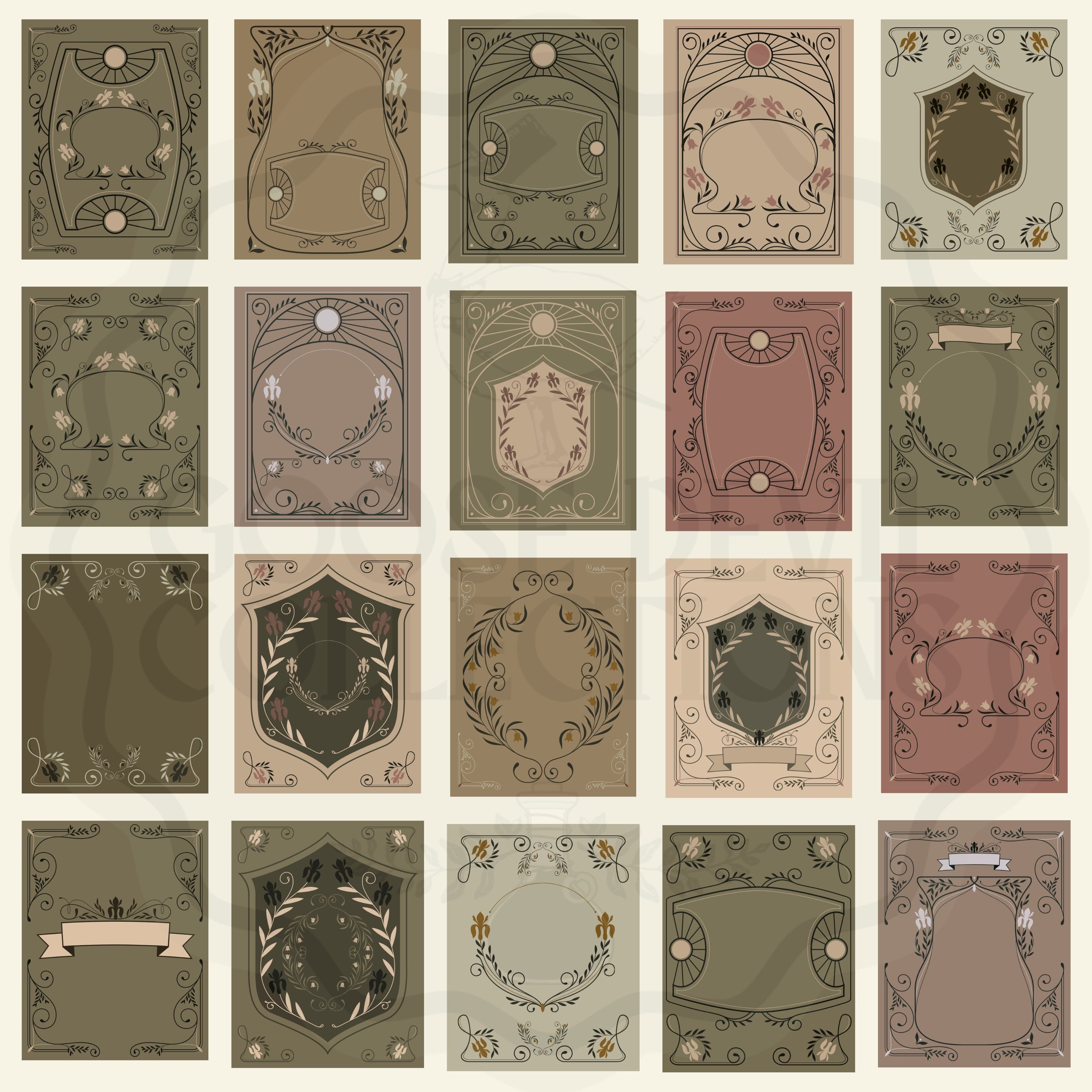 Digital Label Blank Cottagecore Labels