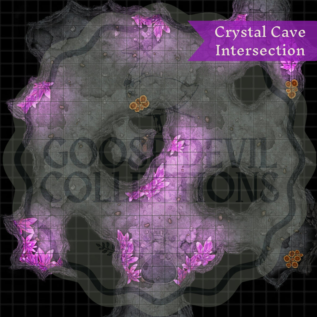 Digital Maps Crystal Cave DnD Battle Map