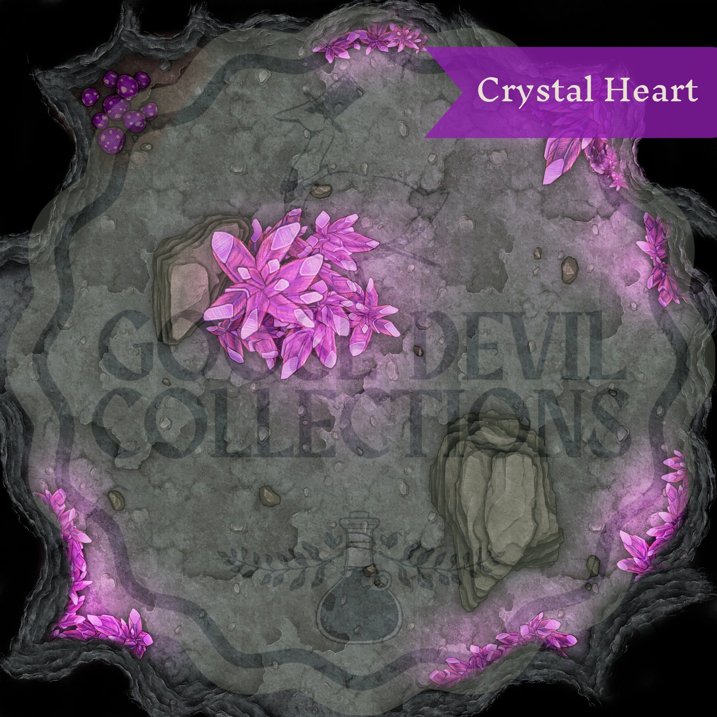 Digital Maps Crystal Cave DnD Battle Map