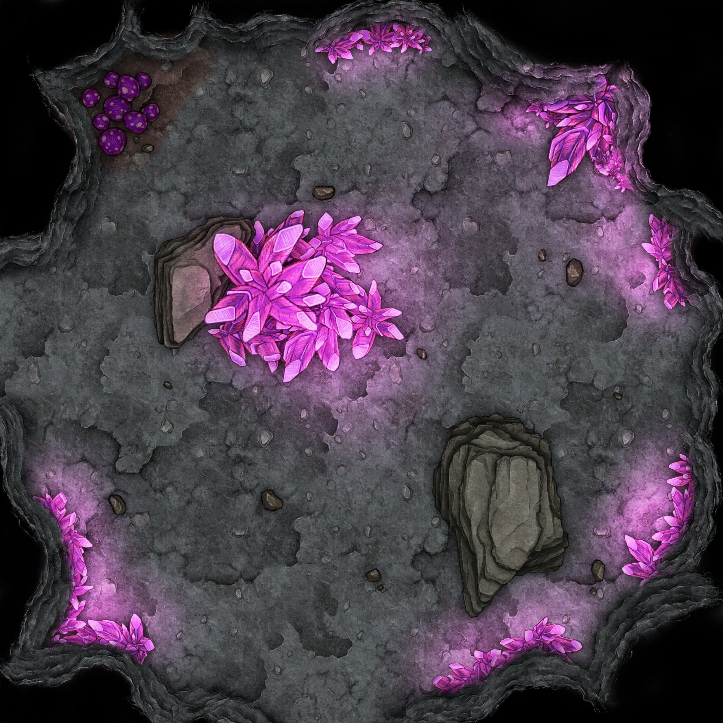 Digital Maps Crystal Cave DnD Battle Map