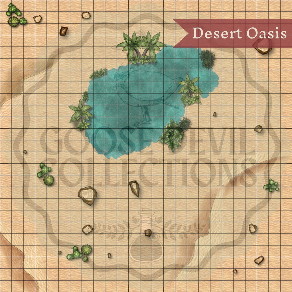 Digital Maps Desert DnD Battle Map