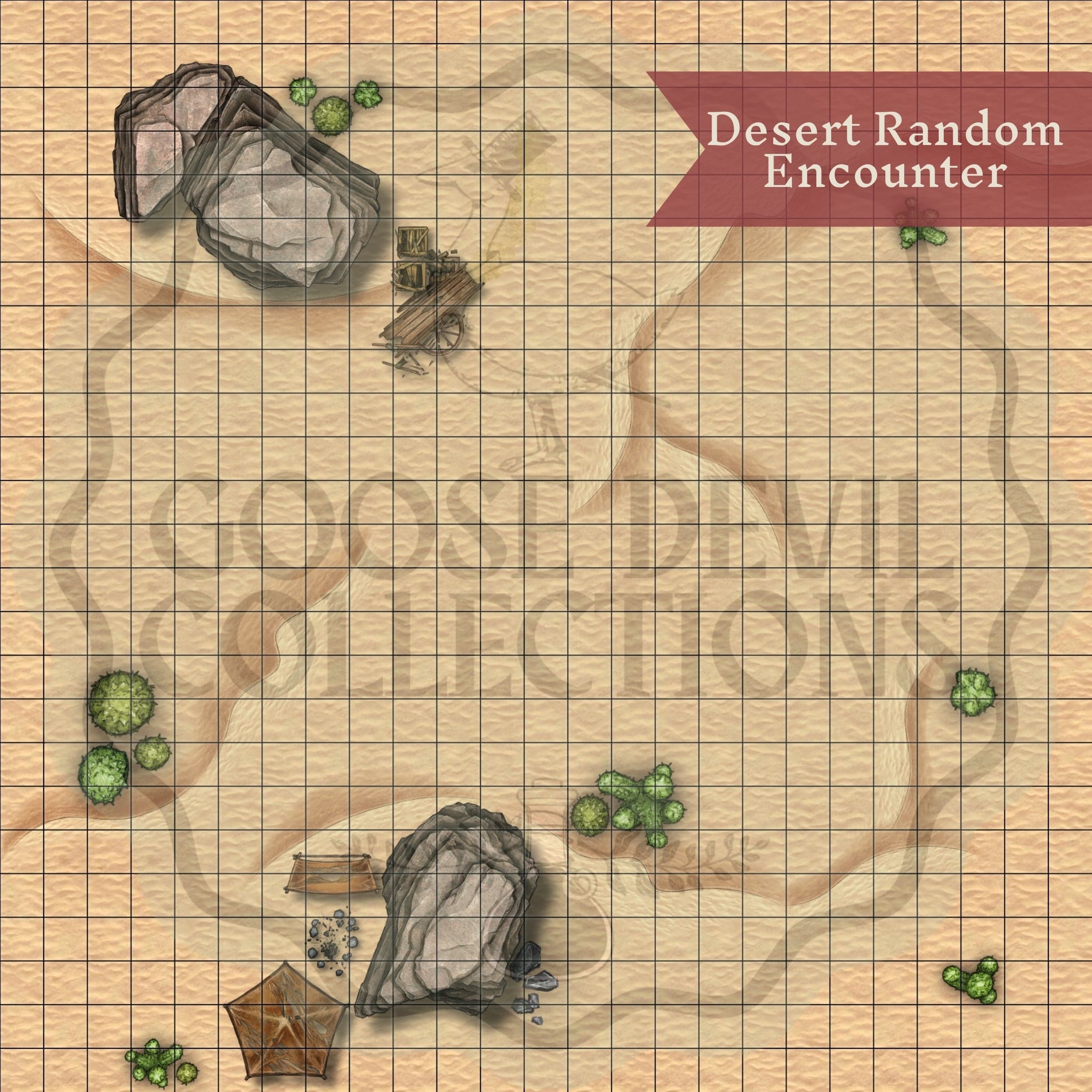 Digital Maps Desert DnD Battle Map