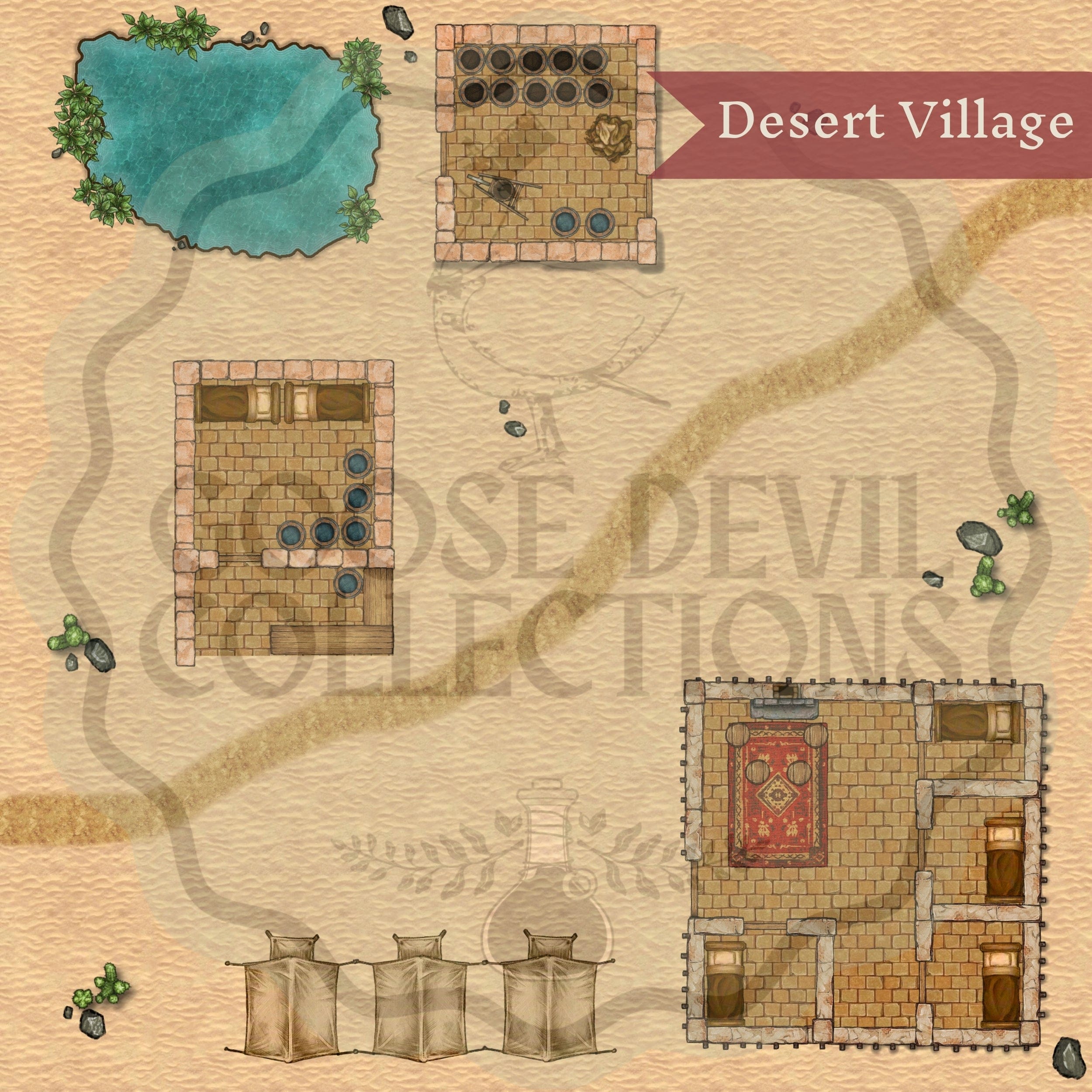 Digital Maps Desert DnD Battle Map