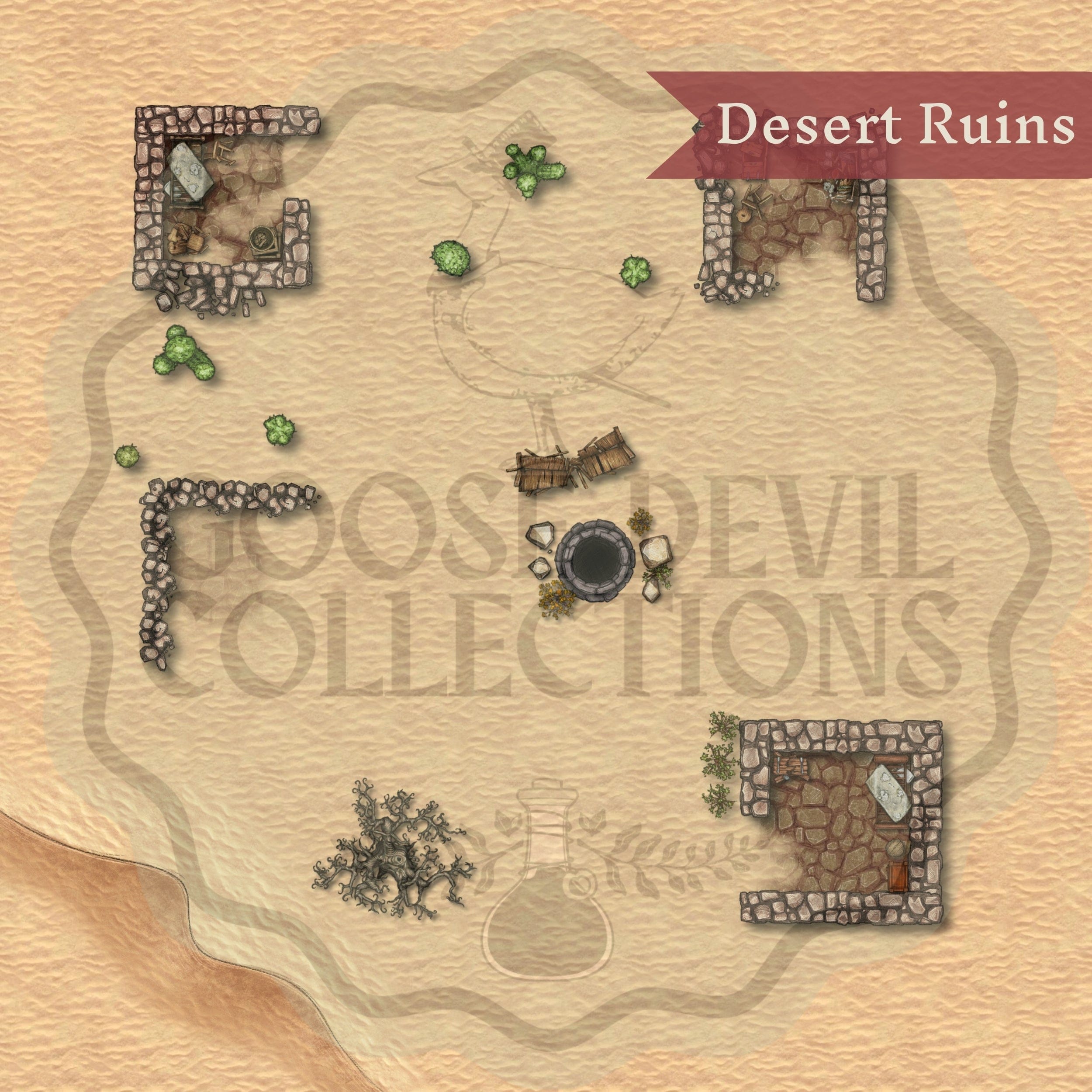 Digital Maps Desert DnD Battle Map
