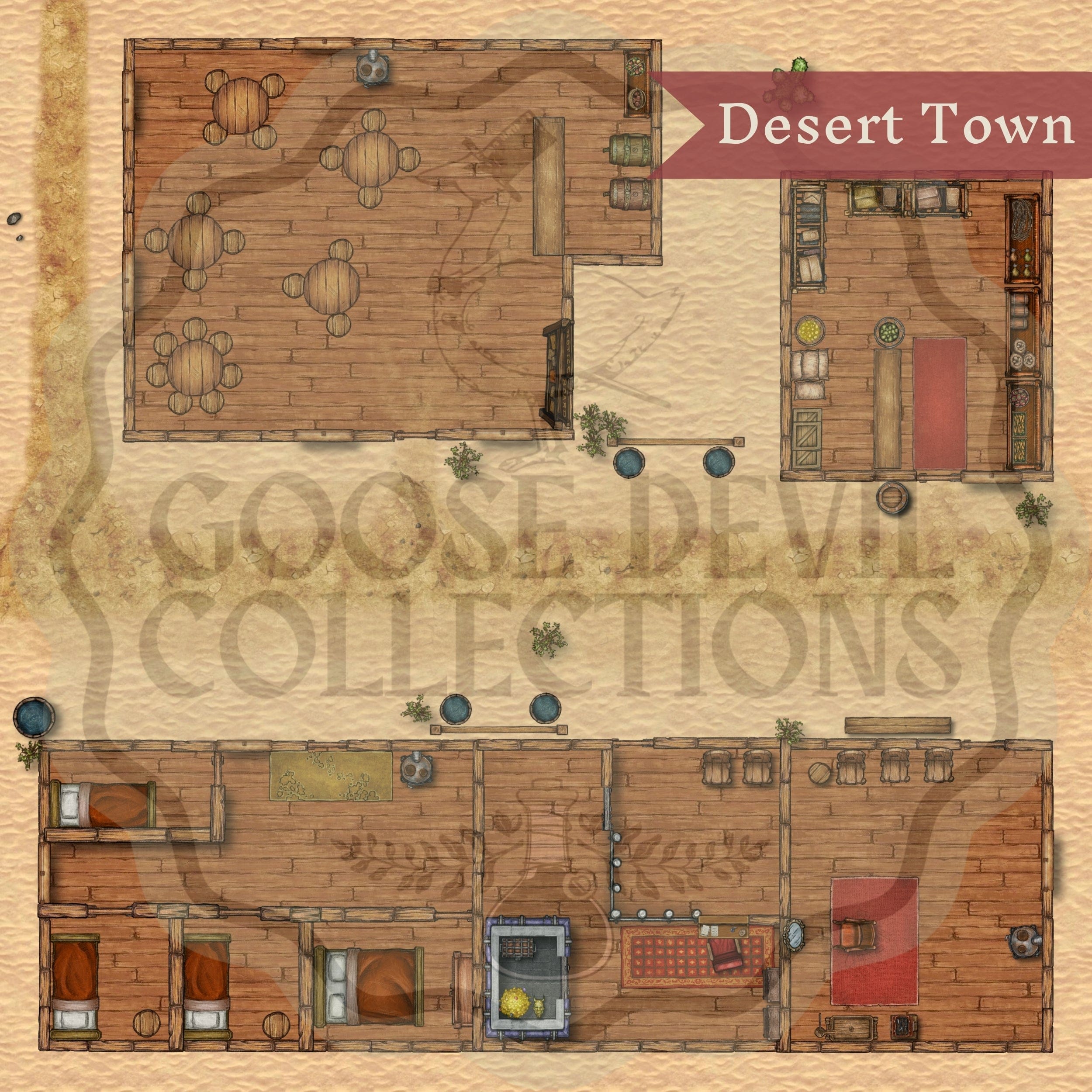 Digital Maps Desert DnD Battle Map