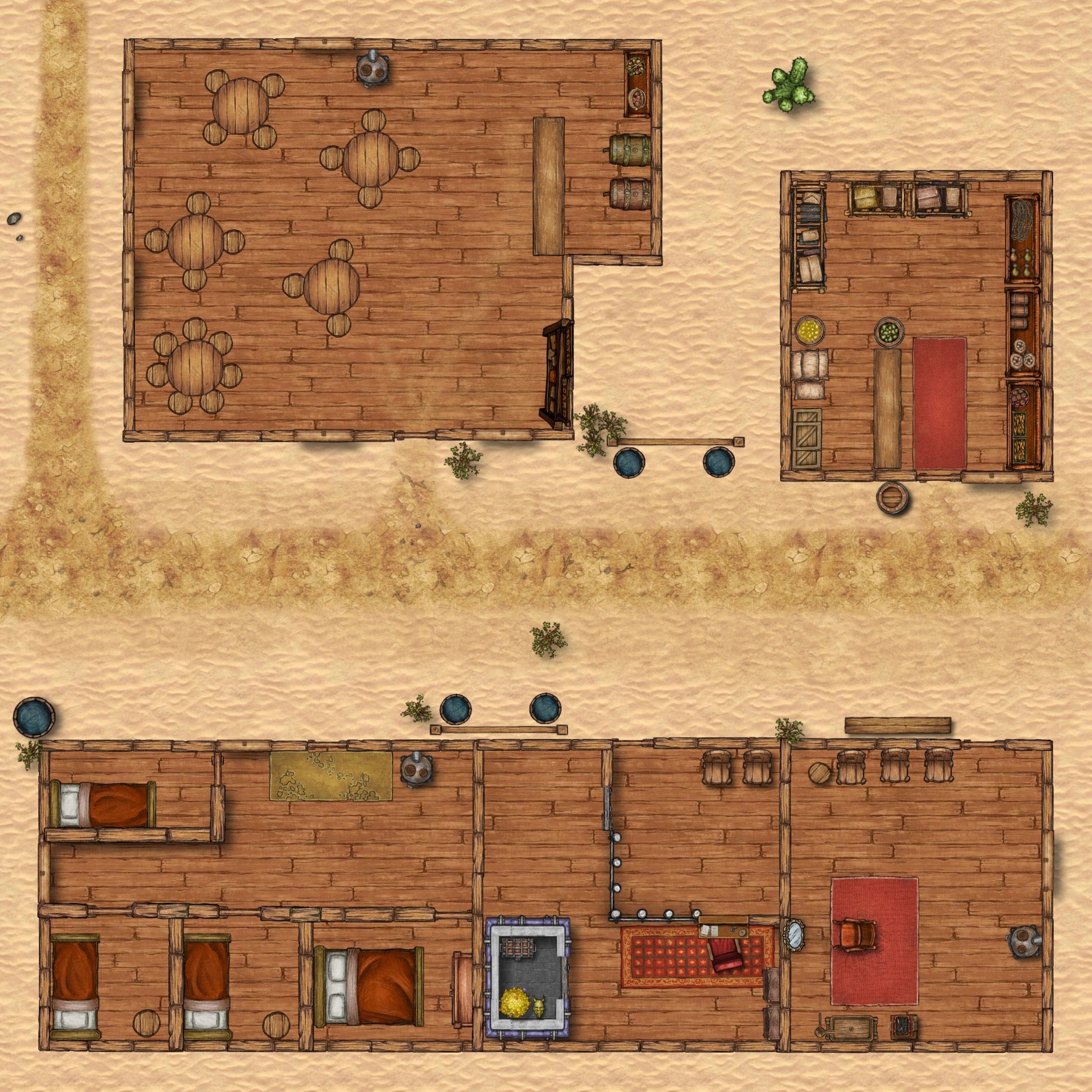 Digital Maps Desert DnD Battle Map