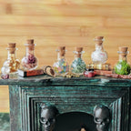 Miniature Dollhouse Potion Bottles-Round– 1:12 Miniature Apothecary Jars