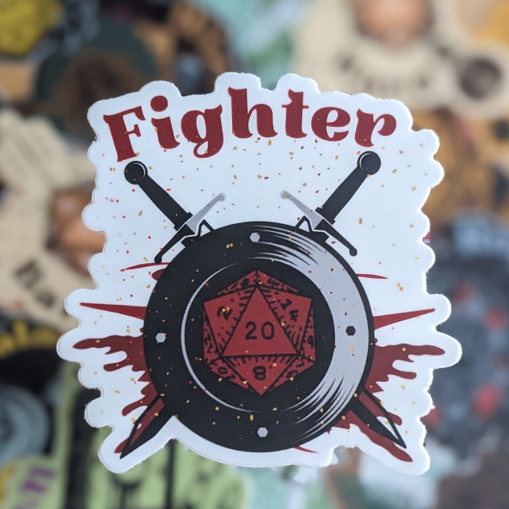Sticker Fighter DnD Sticker