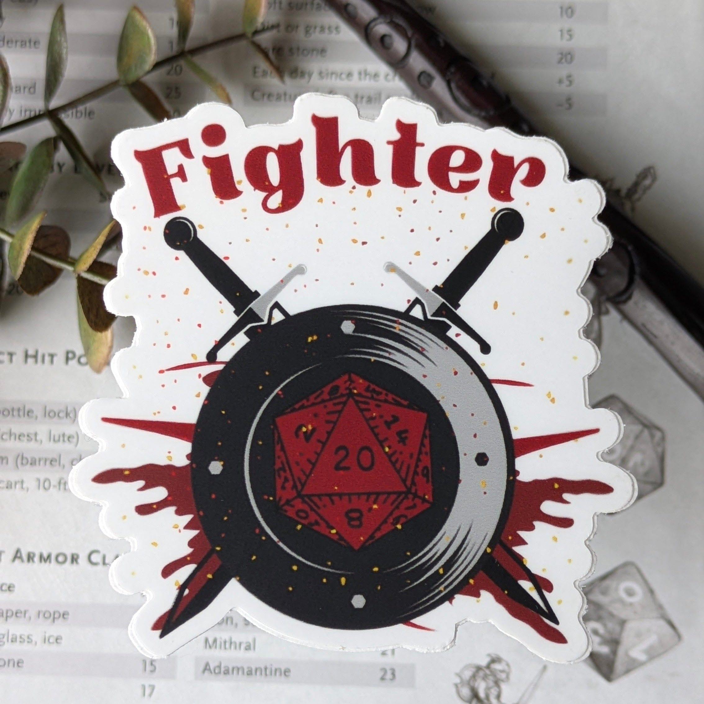 Sticker Fighter DnD Sticker