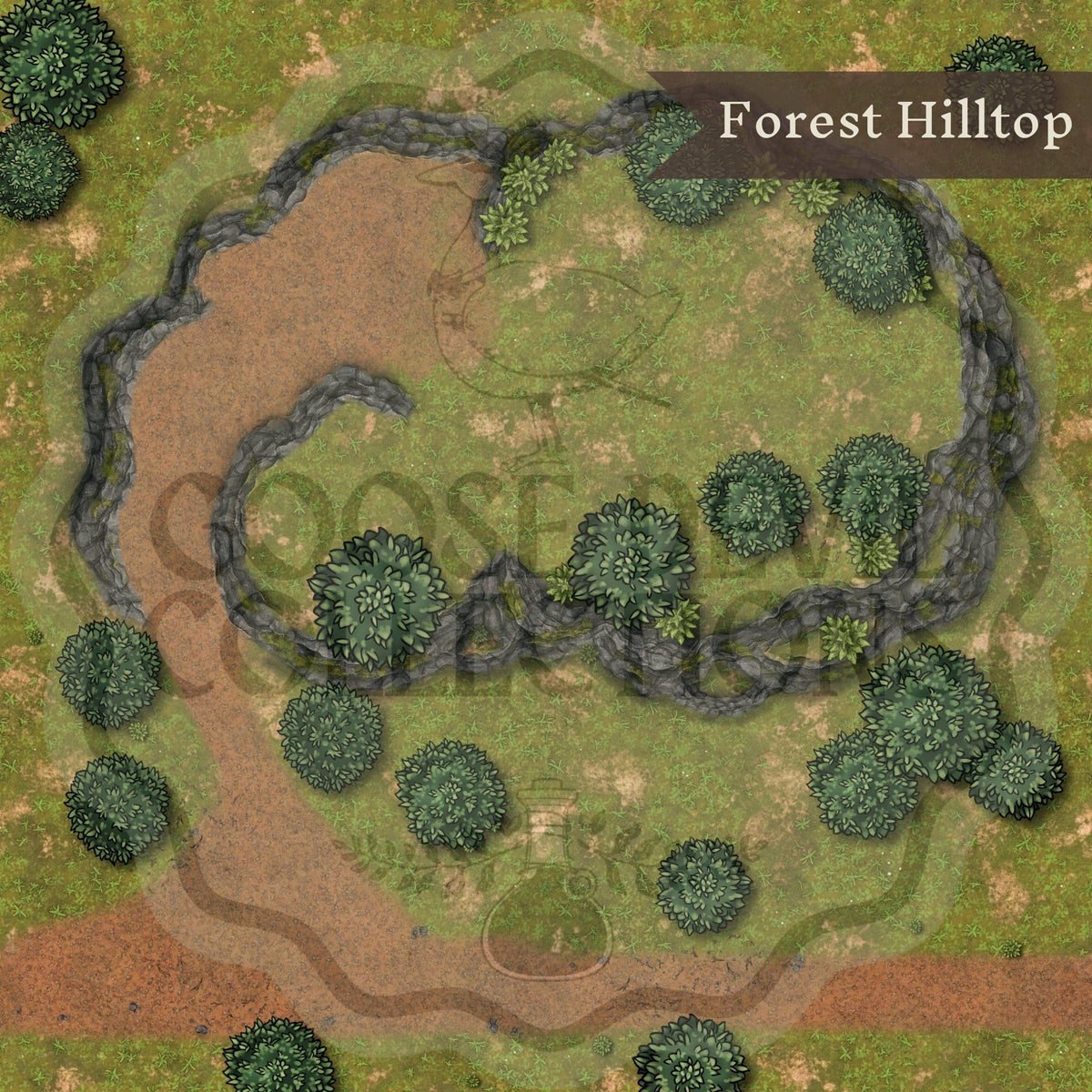 Forrest Ritual Map RPG Forest Battle Map – Goose Devil Collections