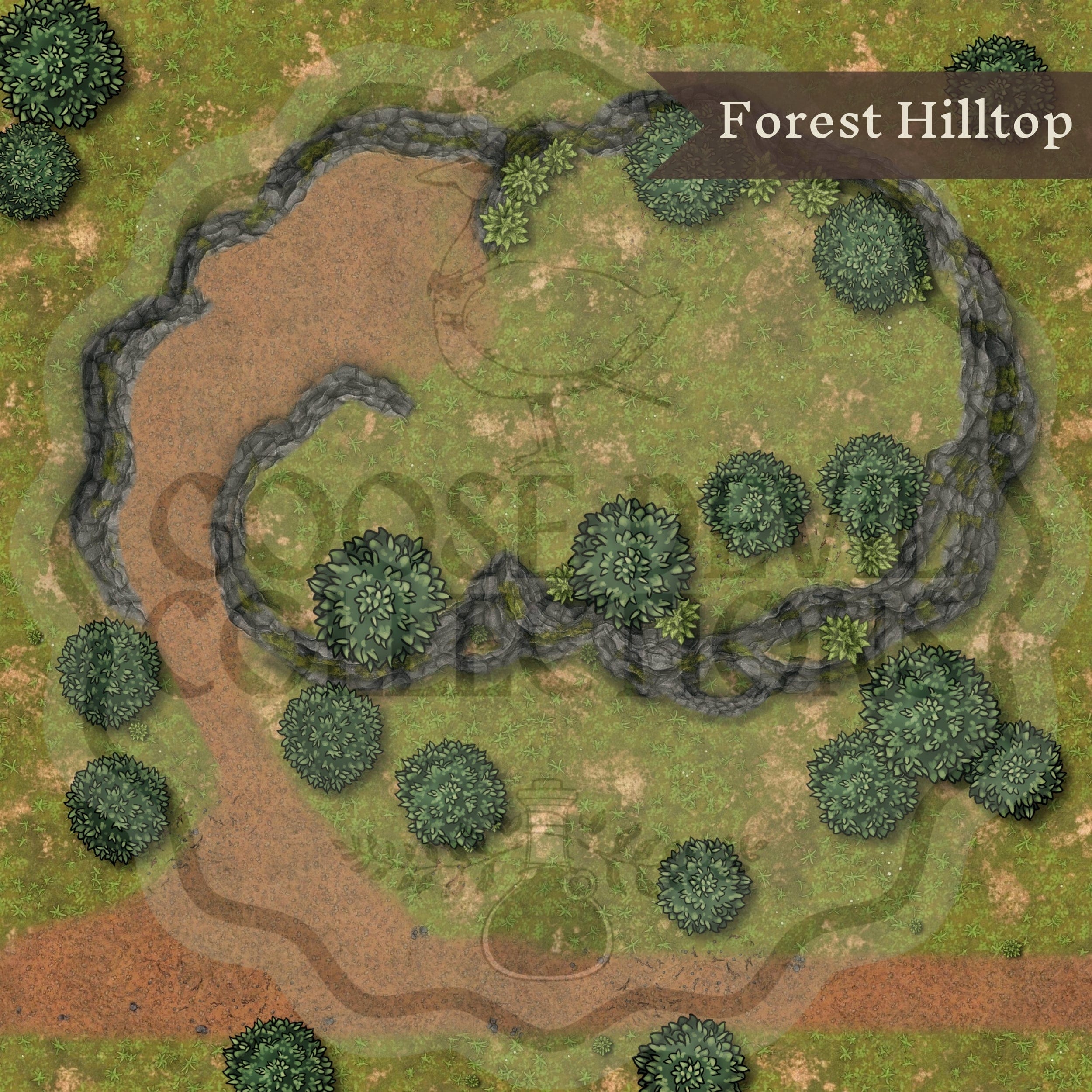 Digital Maps Forest DnD Battle Map