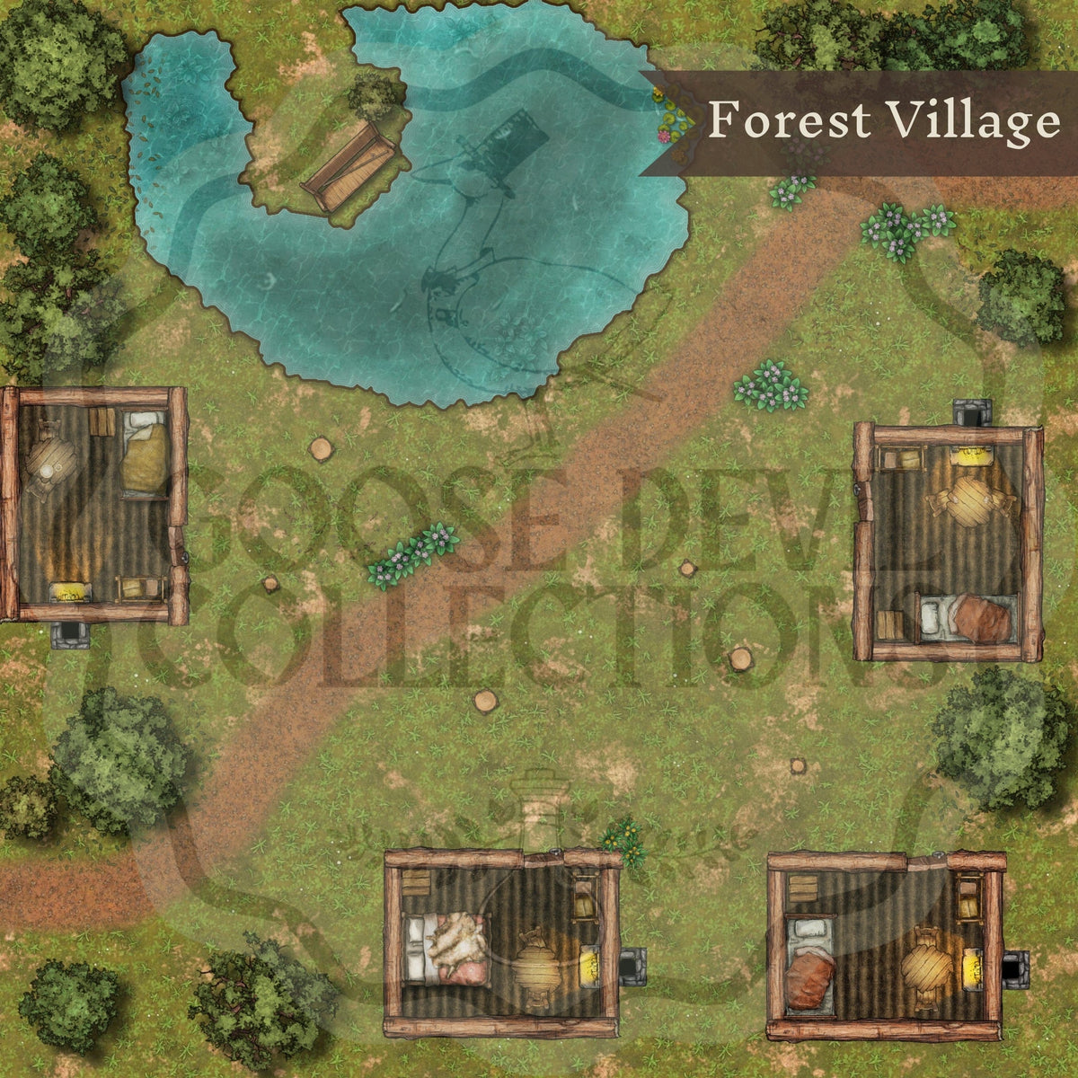 Forrest Ritual Map RPG Forest Battle Map – Goose Devil Collections