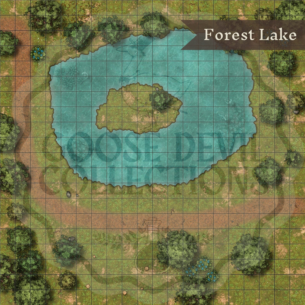 Forrest Ritual Map RPG Forest Battle Map – Goose Devil Collections