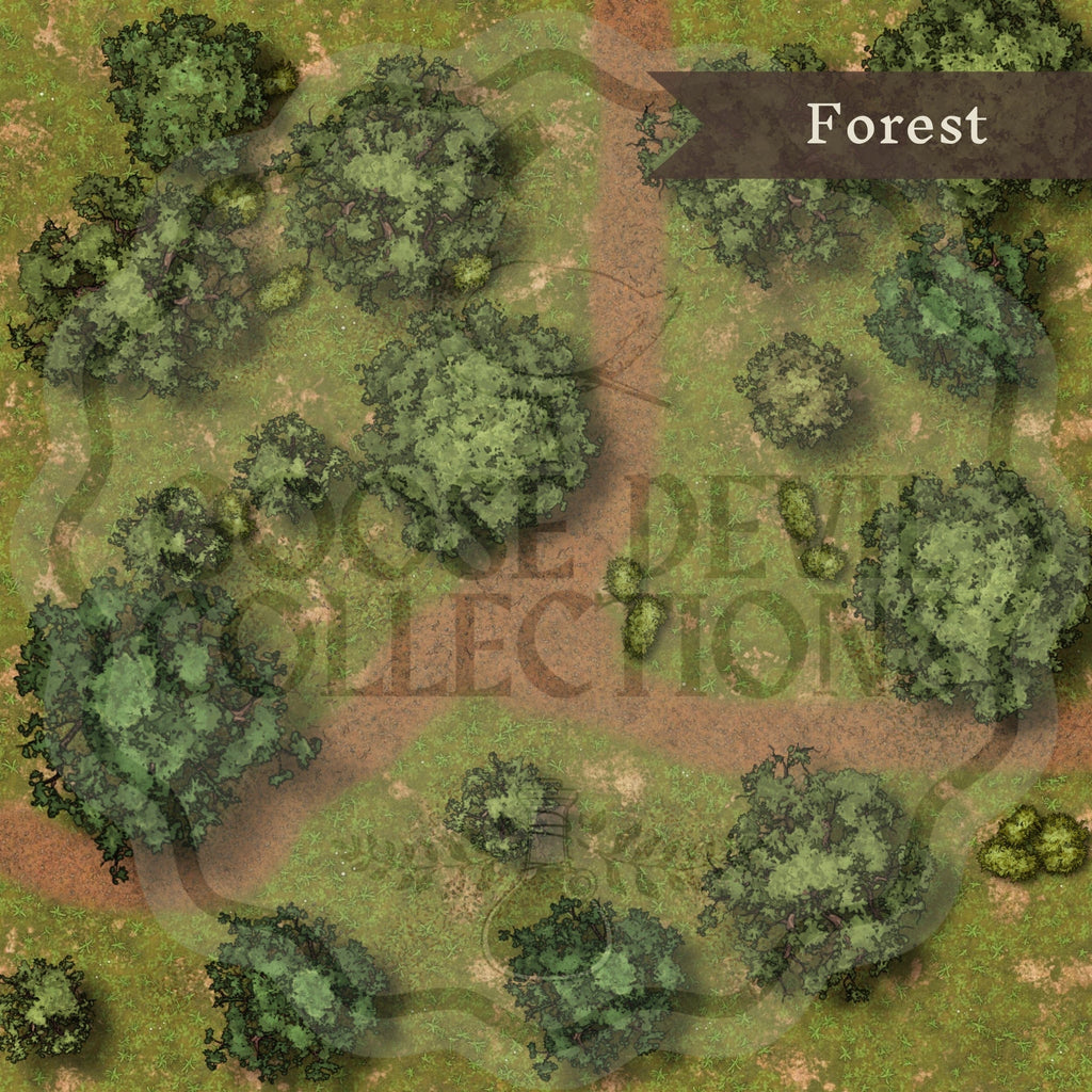 Digital Maps Forest DnD Battle Map