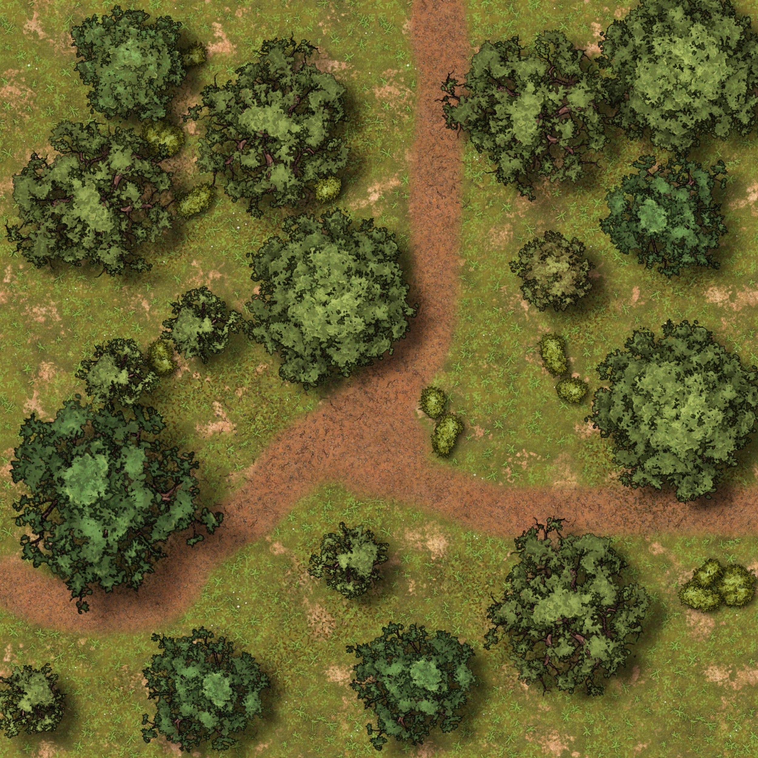 Digital Maps Forest DnD Battle Map