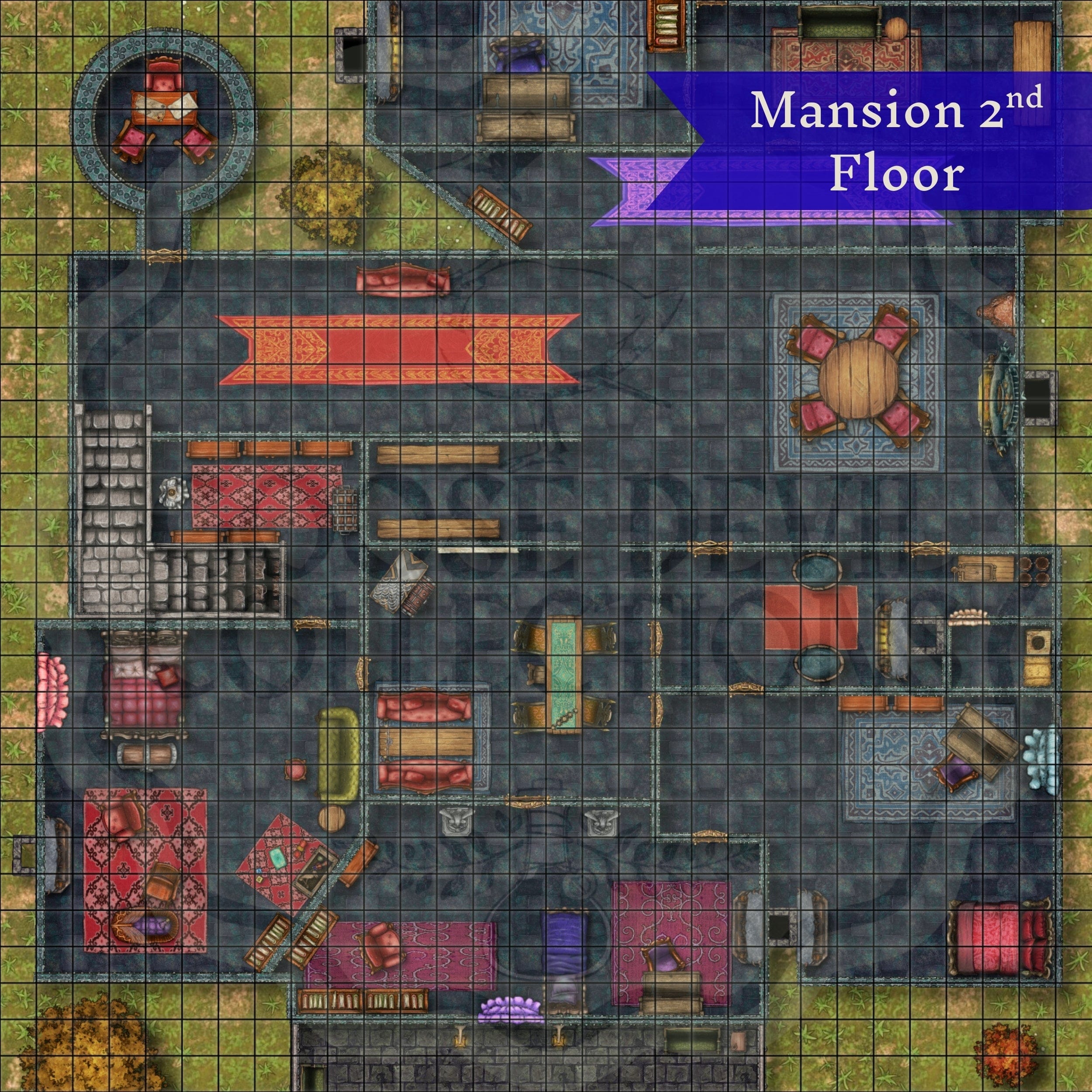Digital Maps Mansion DnD Battle Map