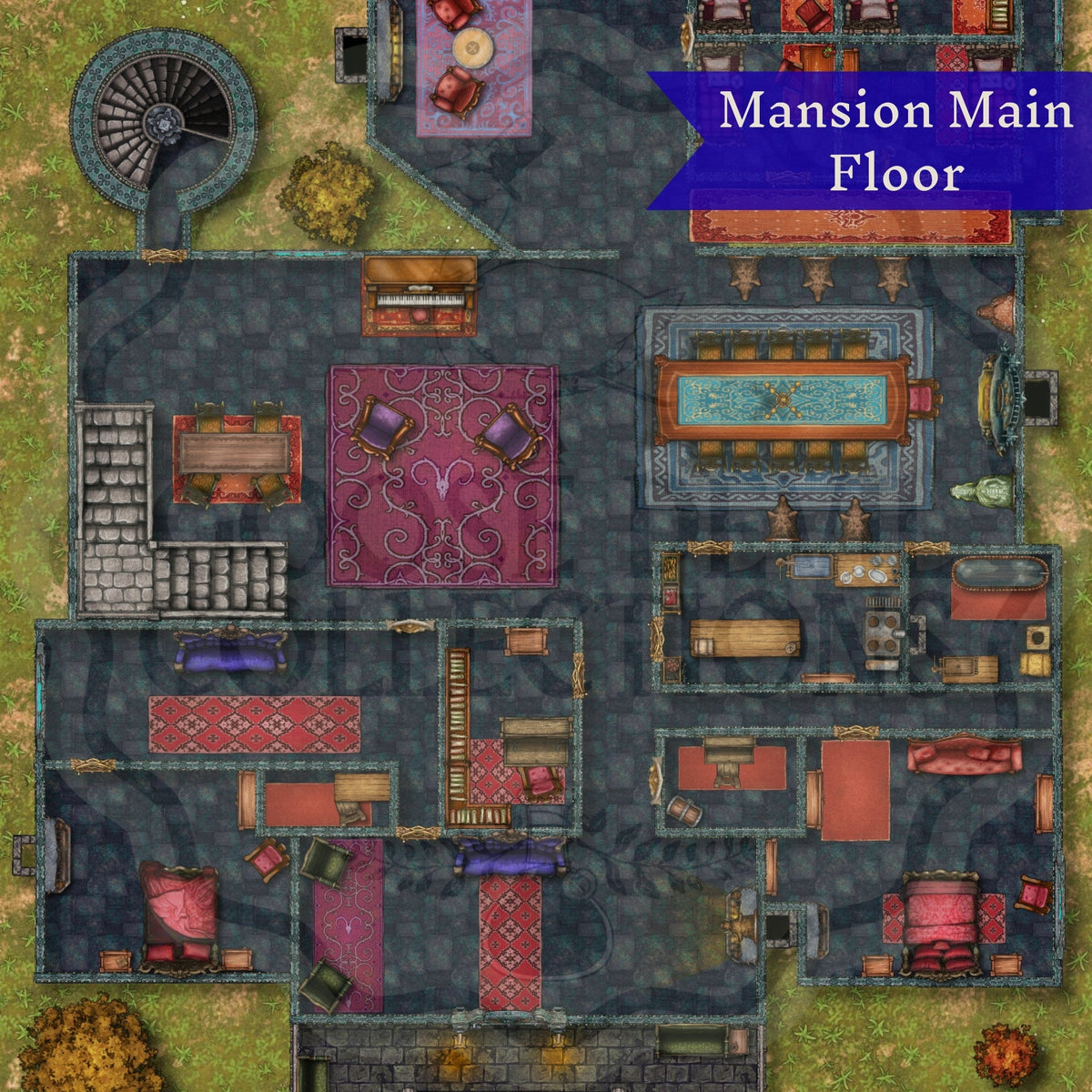 RPG Mansion Battle Map – Goose Devil Collections