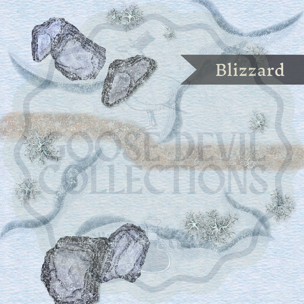 Digital Maps Snow Tundra DnD Battle Map