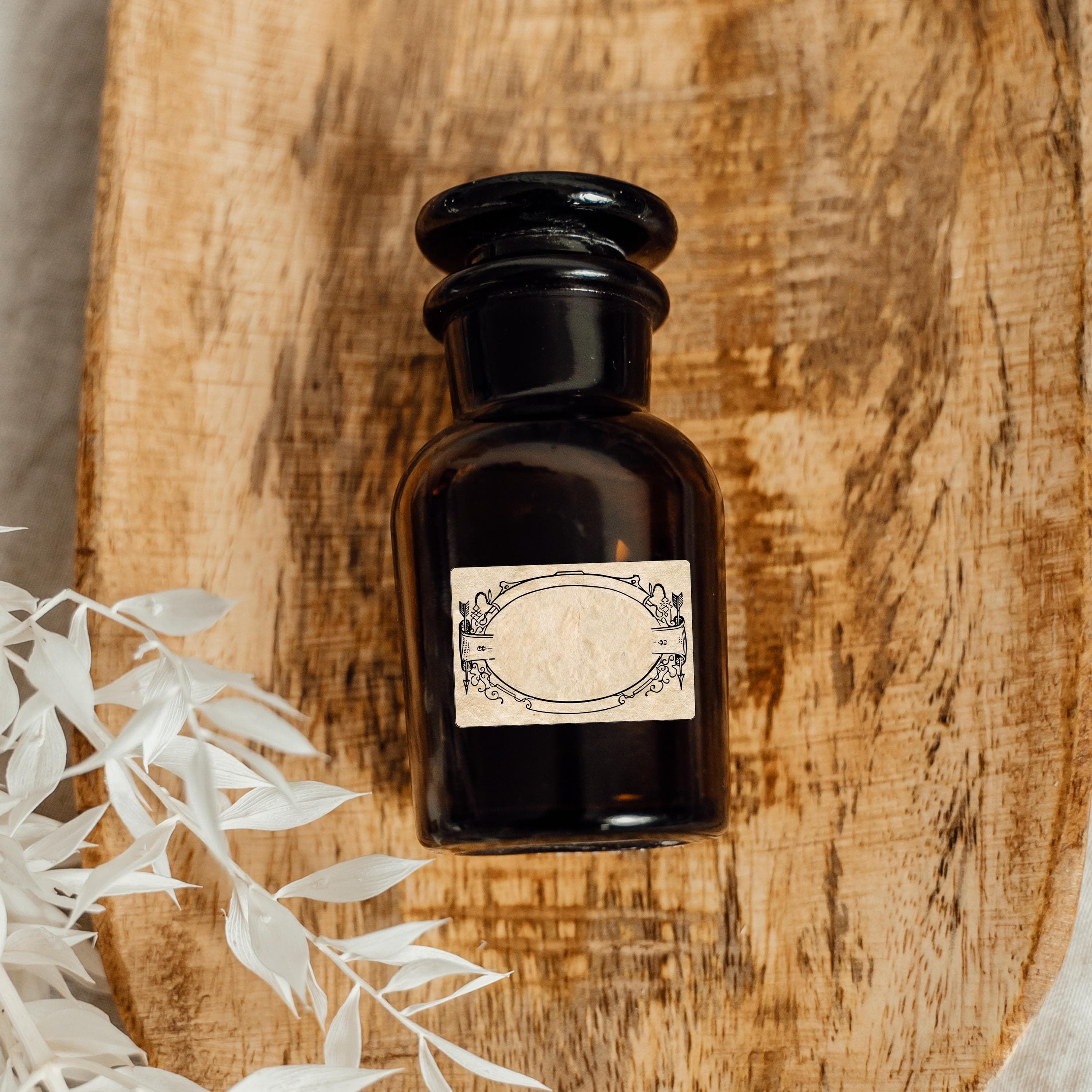 Digital Label Vintage Blank Apothecary Labels