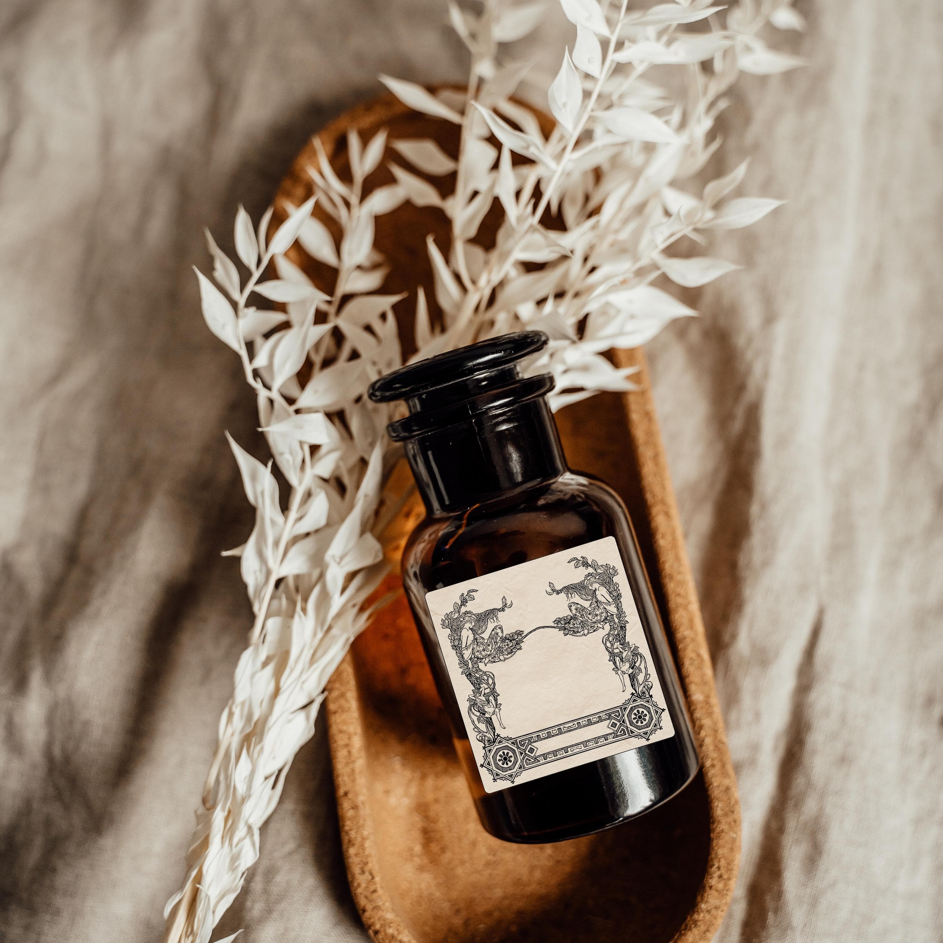 Digital Label Vintage Blank Apothecary Labels