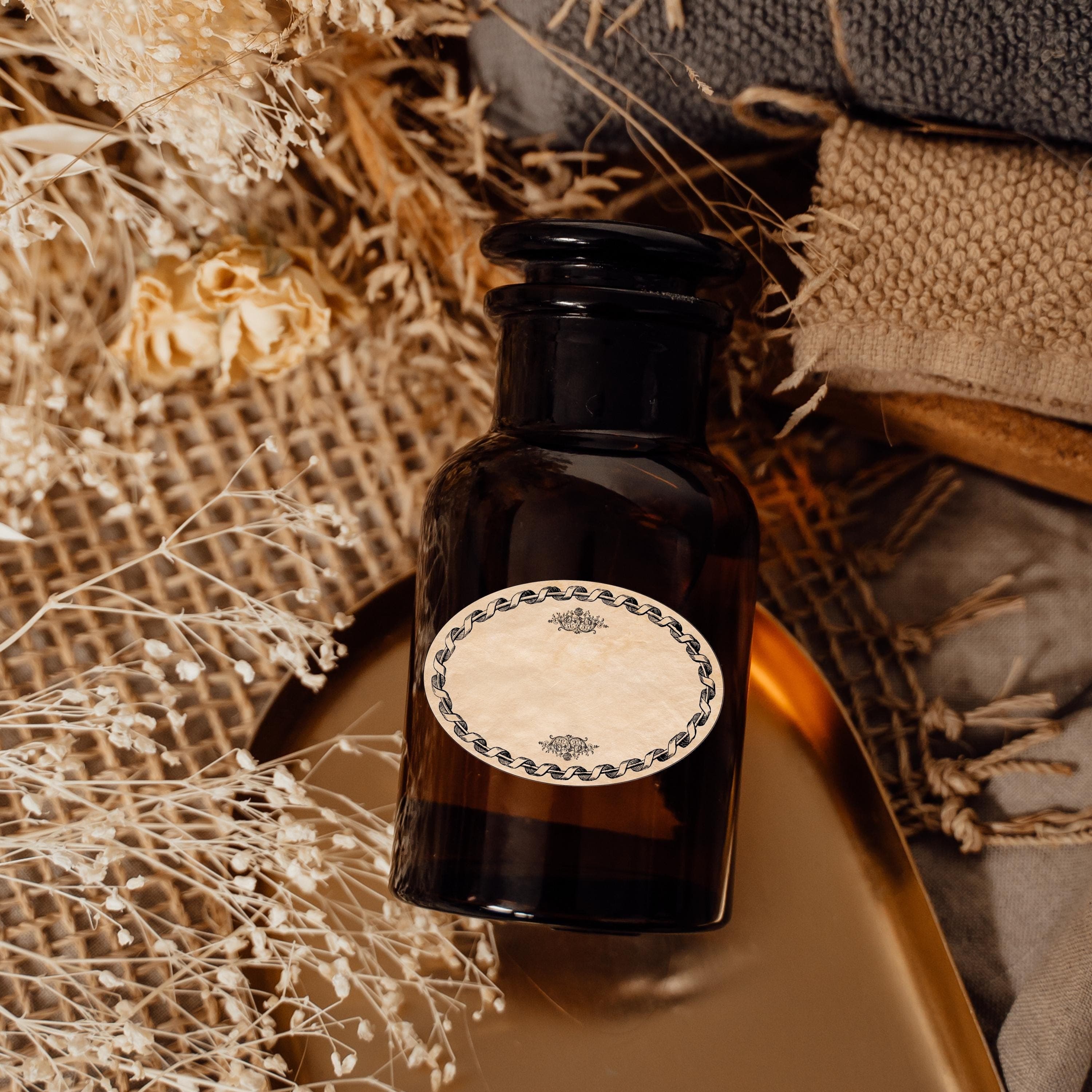 Digital Label Vintage Blank Apothecary Labels