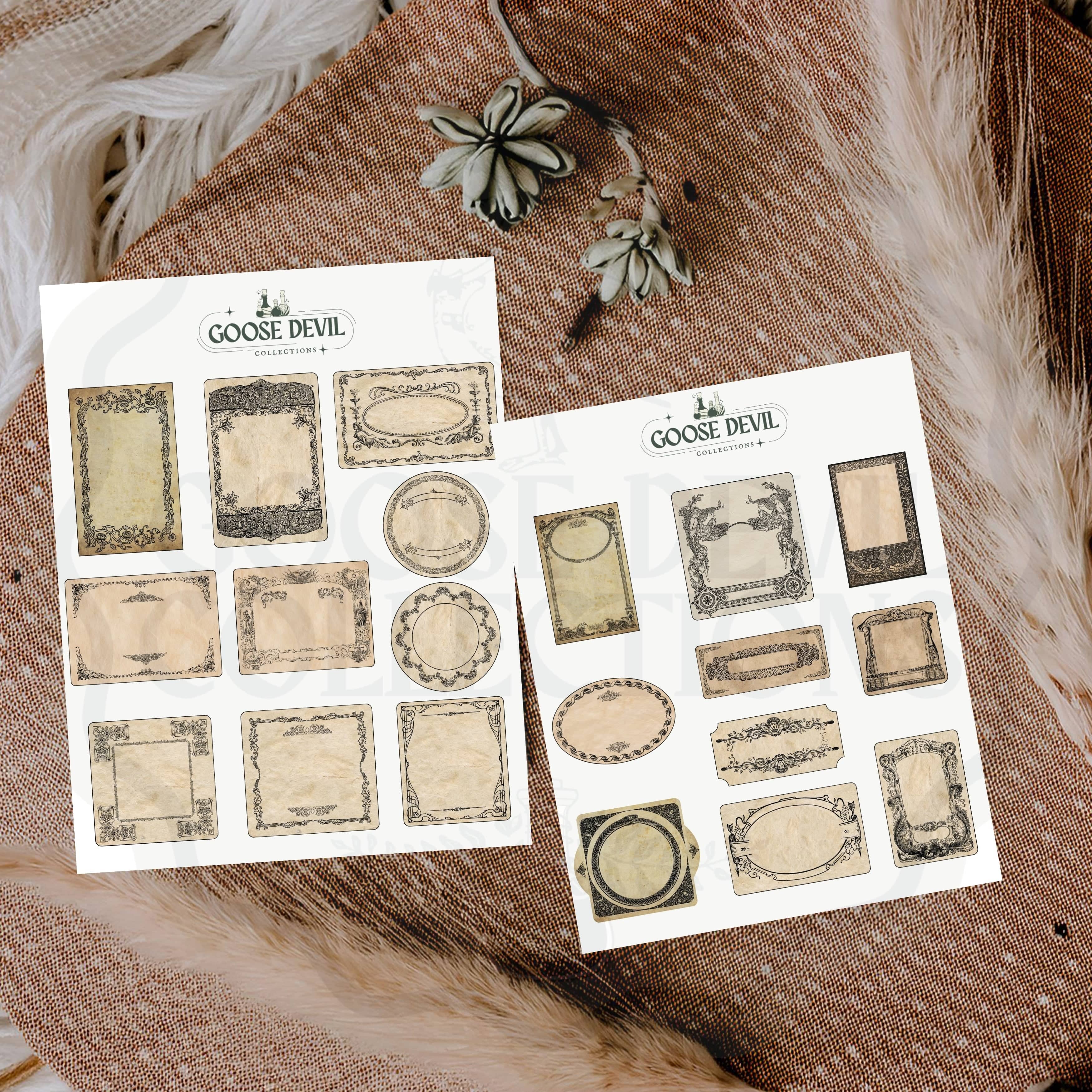 Digital Label Vintage Blank Apothecary Labels