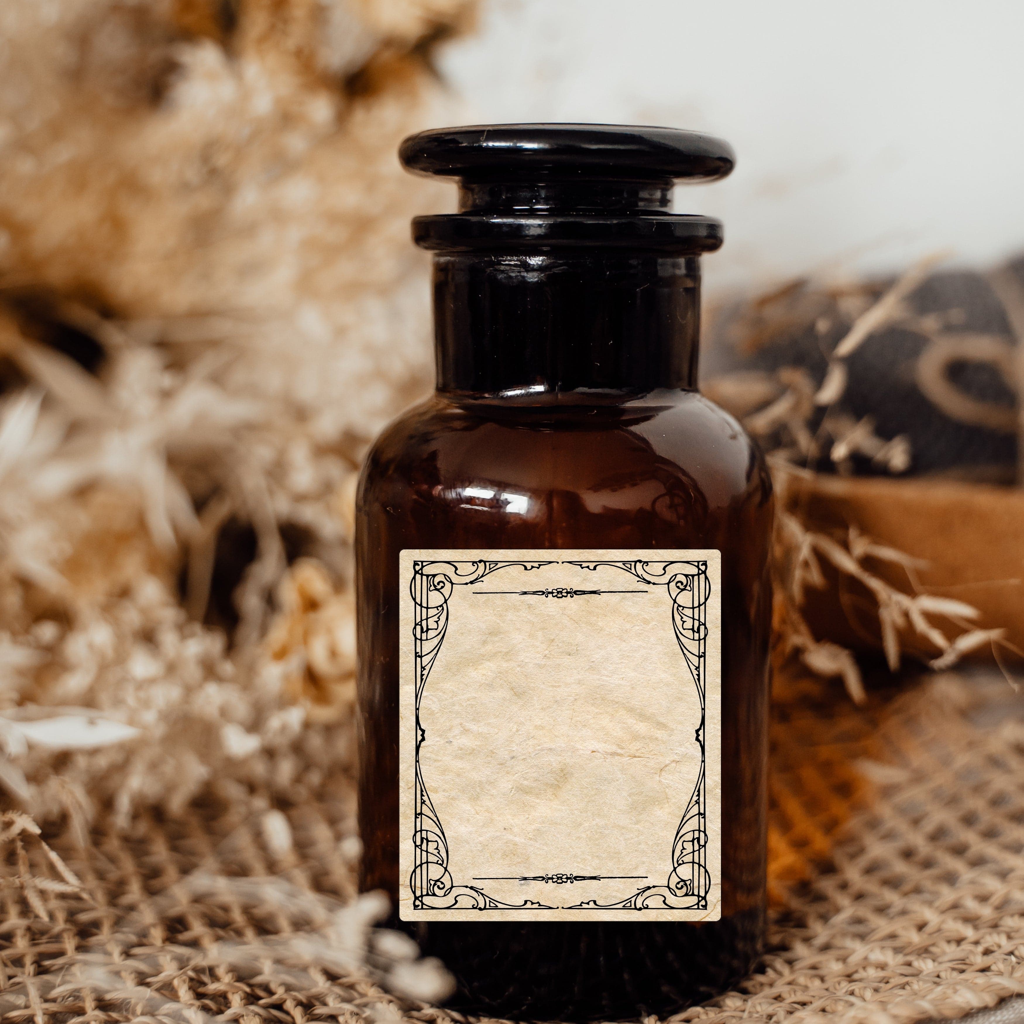 Digital Label Vintage Blank Apothecary Labels