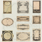 Digital Label Vintage Blank Apothecary Labels