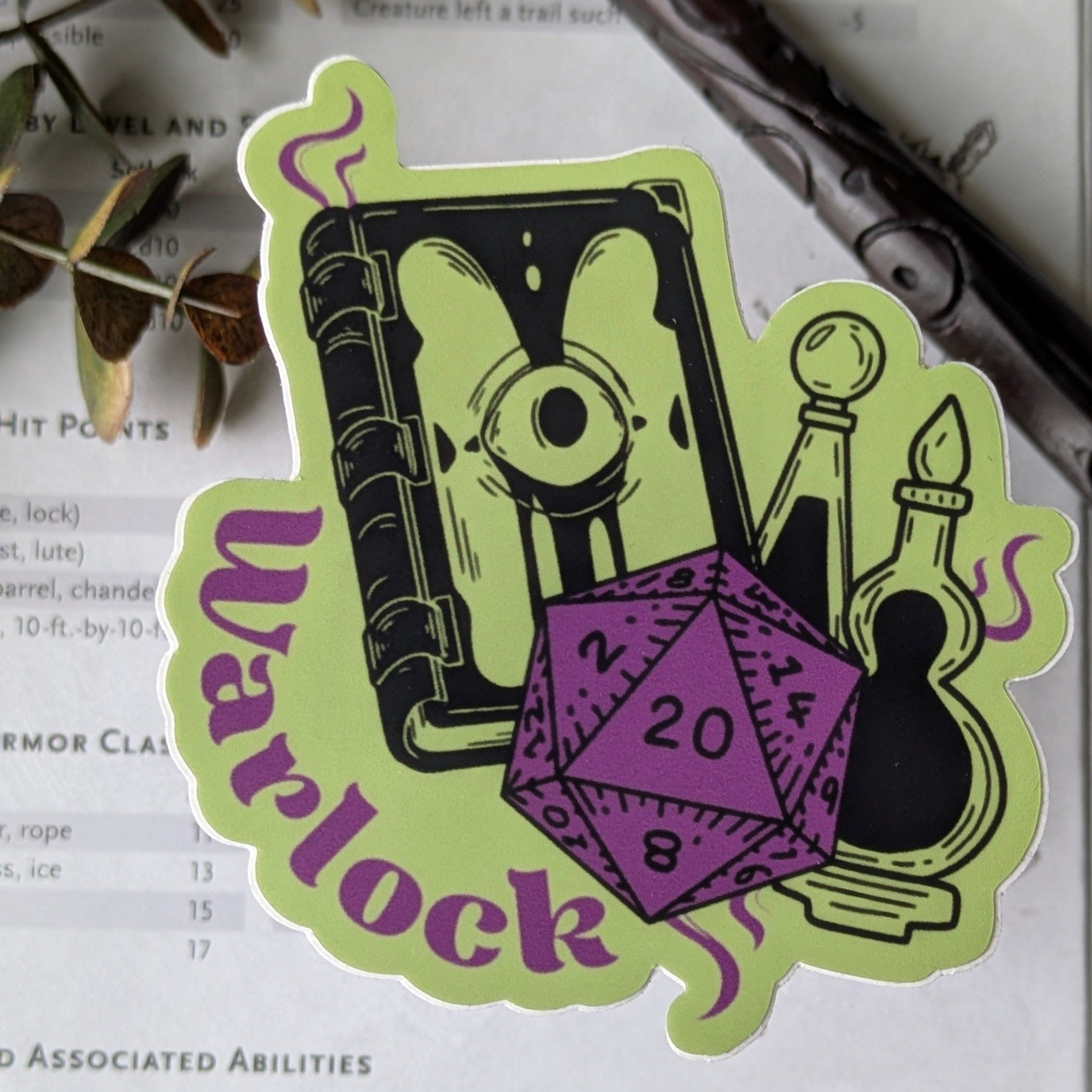Sticker Warlock DnD Sticker
